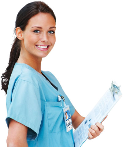 Advance Care nurse using the IP nurse call system